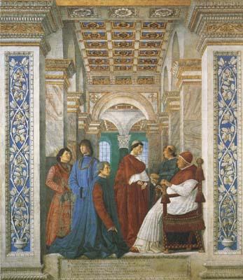 Melozzo da Forli Sixtus IV,his Nephews and his Librarian Palatina (mk08) China oil painting art